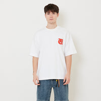 Men Embroidery Oversized Tee - Off White - SM2511189A