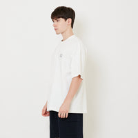 Men Printed Oversized Tee - Off White - SM2511191A