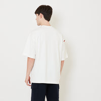 Men Printed Oversized Tee - Off White - SM2511191A