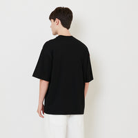 Men Printed Oversized Tee - Black - SM2511191B