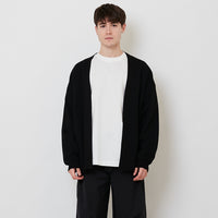 Men Oversized Cardigan - Black - SM2512202B