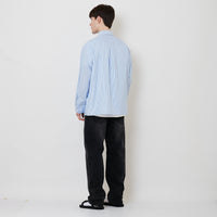 Men Straight Cut Long Jeans - Black - SM2512204D