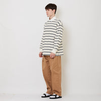 Men Wide Leg Long Pants - Khaki - SM2512208A