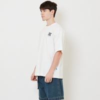 Men Embroidery Oversized Tee - Off White - SM2512210A