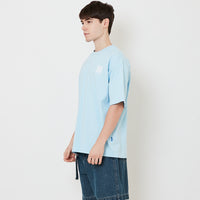 Men Embroidery Oversized Tee - Light Blue - SM2512210C
