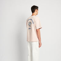 Men Embroidery Oversized Tee - Salmon - SM2512211B