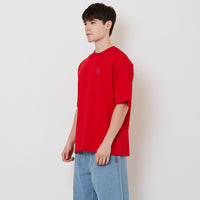 Men Embroidery Oversized Tee - Red - SM2512211C