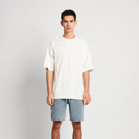 Men Embroidery Oversized Tee - Off White - SM2512212A