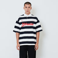 Men Oversized Stripe Top - Off White - SM2601003A