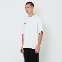 Men Printed Oversized Tee - Off White - SM2601010A