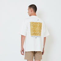 Men Printed Oversized Tee - Off White - SM2601011A