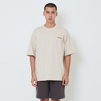 Men Embroidery Oversized Tee - Khaki - SM2601012B