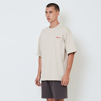 Men Embroidery Oversized Tee - Khaki - SM2601012B