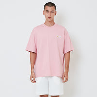 Men Printed Oversized Tee - Salmon - SM2601013B