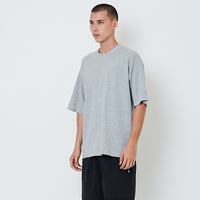 Men Embroidery Oversized Tee - Melange Grey - SM2601014C