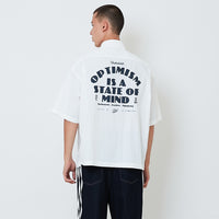 Men Printed Oversized Shirt - Off White - SM2602018A