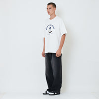 Men Wide Leg Long Jeans - Black - SM2602023C