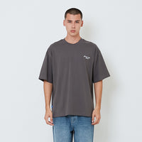 Men Embroidery Oversized Tee - Metal - SM2602025C