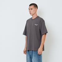 Men Embroidery Oversized Tee - Metal - SM2602025C