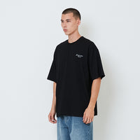 Men Embroidery Oversized Tee - Black - SM2602025D