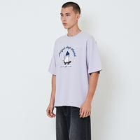 Men Embroidery Oversized Tee - Lilac - SM2602026B