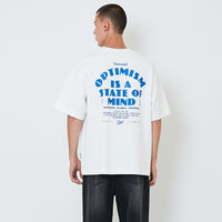 Men Printed Oversized Tee - Off White - SM2602027A