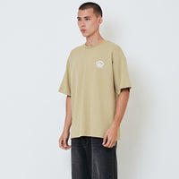 Men Printed Oversized Tee - Olive - SM2602027C