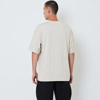 Men Oversized Tee - Beige - SM2602066B