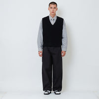 Men Wide Leg Long Pleated Pants - Metal - SM2602080B