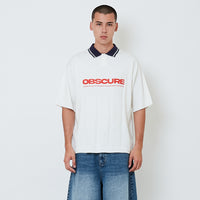Men Embroidery Oversized Polo Top - Off White - SM2603033A
