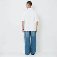 Men Barrel Leg Long Jeans - Blue - SM2603036A