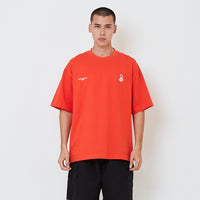 Men Printed Oversized Tee - Dark Orange - SM2603038D
