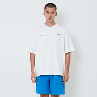 Men Embroidery Oversized Tee - Off White - SM2603040A