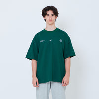 Men Printed Oversized Tee - Dark Green - SM2603041D