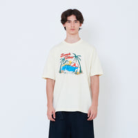 Men Graphic Tee - Cream - SM2603070A