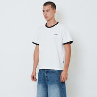 Men Printed Ringer Tee - Off White - SM2603079A
