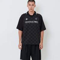 Men Embroidery Oversized Polo Tee - Black - SM2604043A