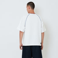 Men Embroidery Oversized Jersey Tee - Off White - SM2604045A