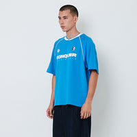 Men Embroidery Oversized Jersey Tee - Blue - SM2604045B