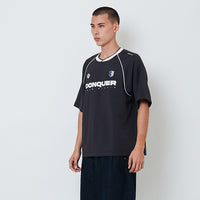 Men Embroidery Oversized Jersey Tee - Metal - SM2604045D