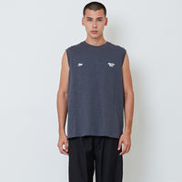 Men Printed Oversized Sleeveless Top - Metal - SM2604048B