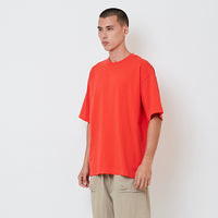 Men Printed Oversized Tee - Dark Orange - SM2604049D