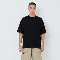 Men Printed Oversized Tee - Black - SM2604049F