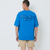 Men Embroidery Oversized Tee - Blue - SM2604050B