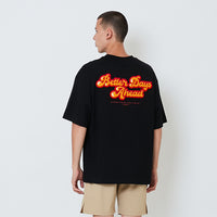 Men Embroidery Oversized Tee - Black - SM2604050C