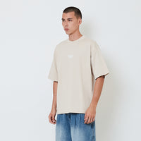 Men Embroidery Oversized Tee - Beige - SM2604051B