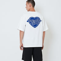 Men Embroidery Oversized Tee - Off White - SM2604052A