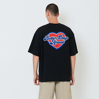 Men Embroidery Oversized Tee - Black - SM2604052C