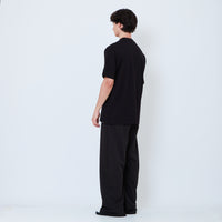Men Pleated Long Pants - Black - SM2605063B