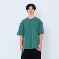Men Oversized Washed Tee - Green - SM2605107A
